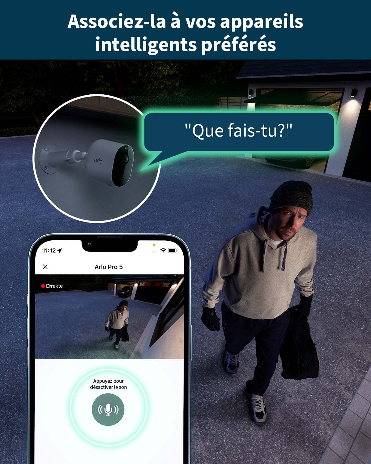 Le comparatif de la comparaison de la batterie entre une caméra Arlo Pro 4 et Pro 5 avec +30% de durée de vie pour la Pro 5