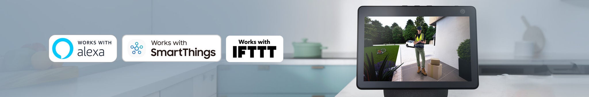 Kompatibel med intelligente hjem: Fungerer med Alexa, SmartThings og IFTTT.