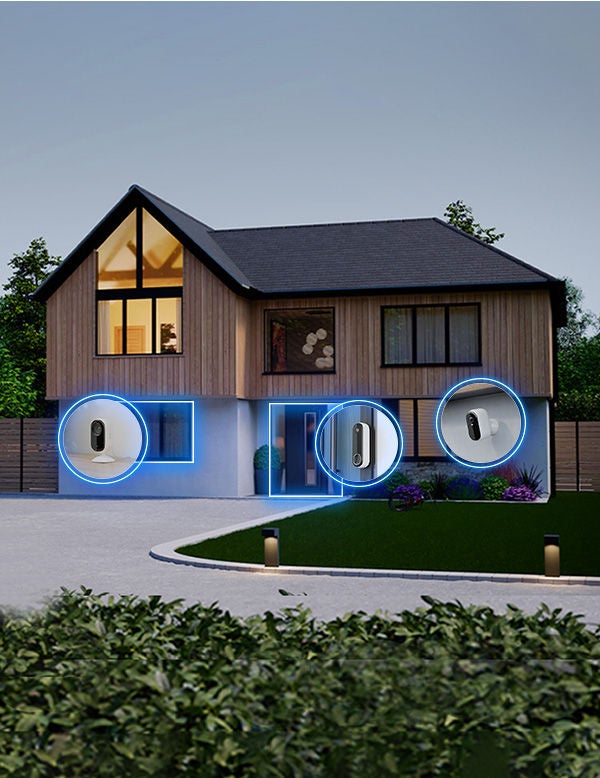  une maison installée avec des caméras arlo