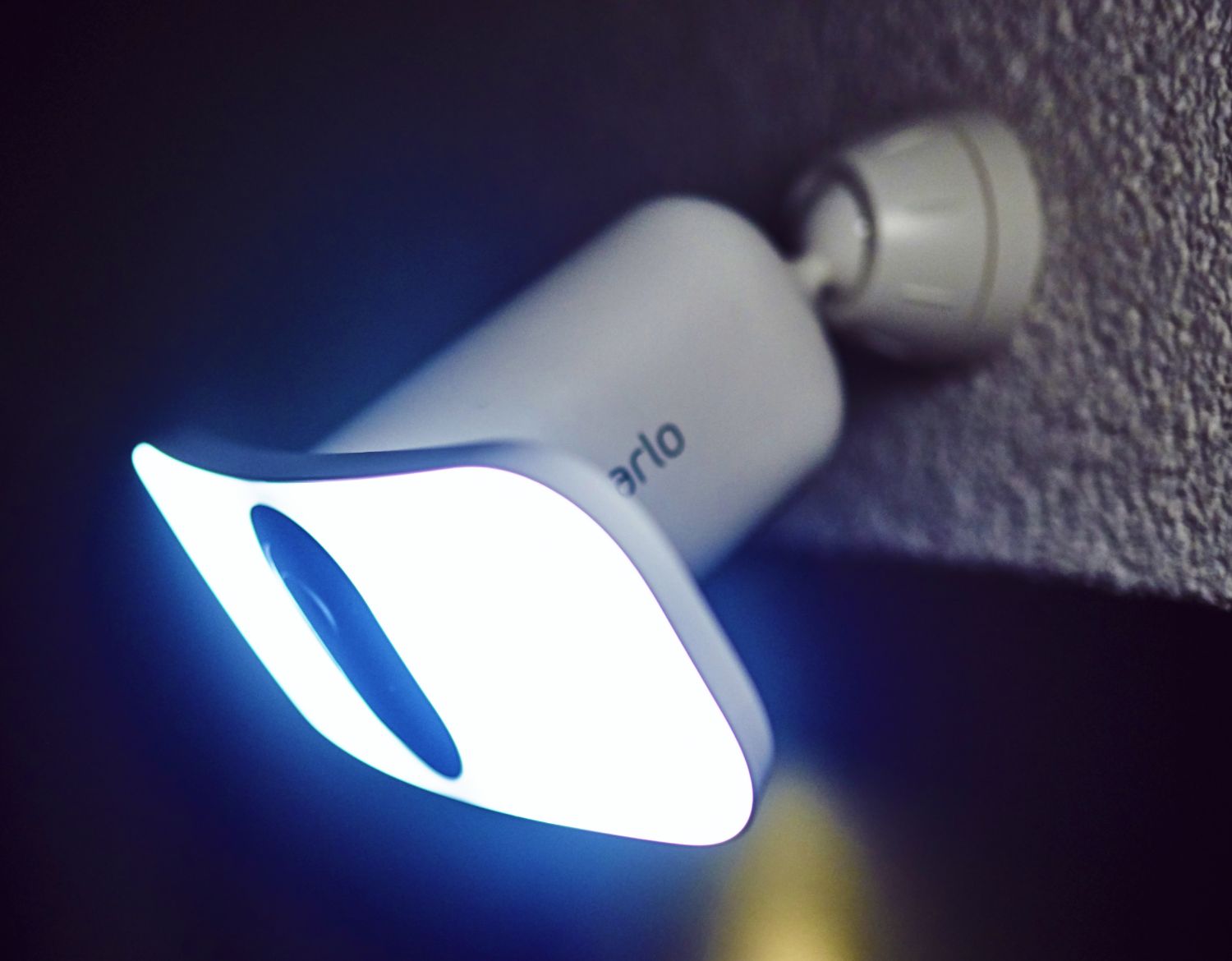 An Arlo Floodlight camera illuminates your property with 3000 lumen light that's brighter than a car headlight