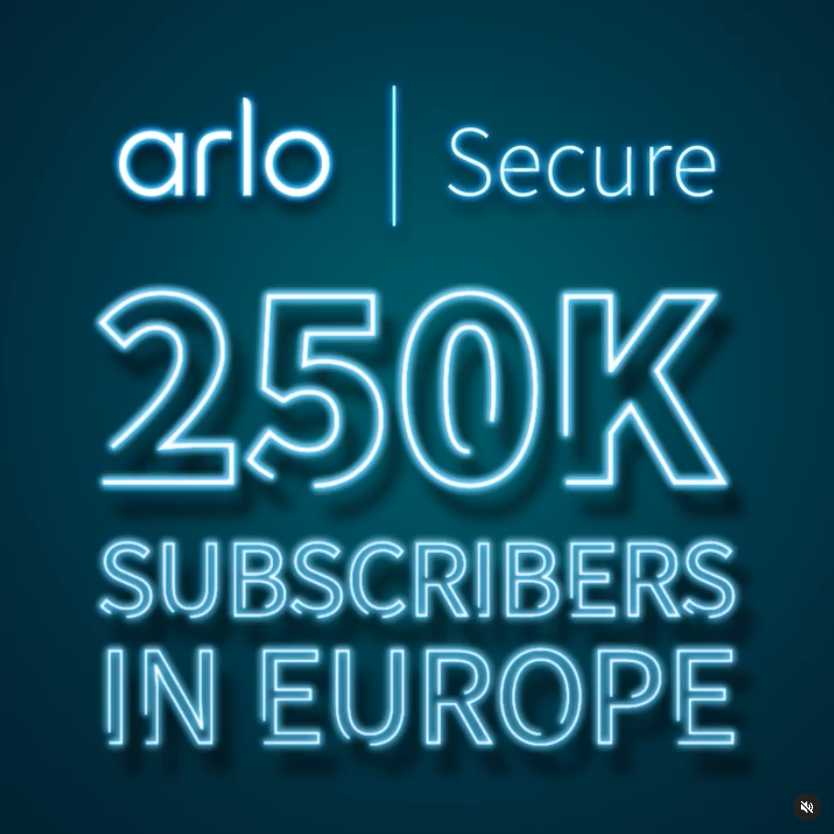 Publication Instagram d'Arlo pour fêter les 250K abonnés Arlo en Europe avec le lien sur la publication