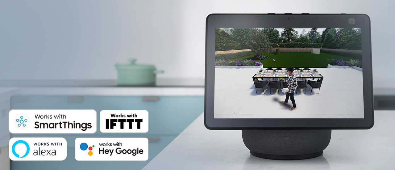Smart Home-Kompatibilität: Funktioniert mit SmartThings, IFTTT, Alexa und Hey Google.