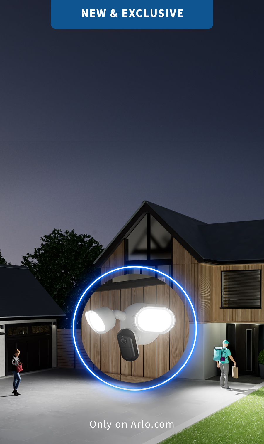 With the NEW flexible Floodlight Camera