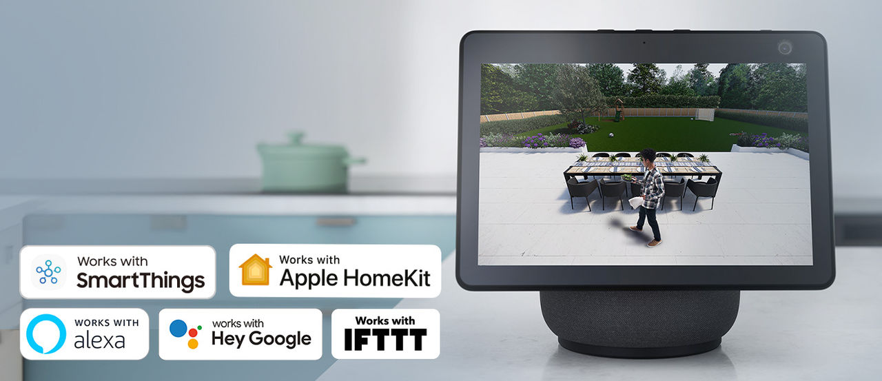 Compatibilité avec les maisons intelligentes : Fonctionne avec SmartThings, IFTTT, Alexa et Hey Google.